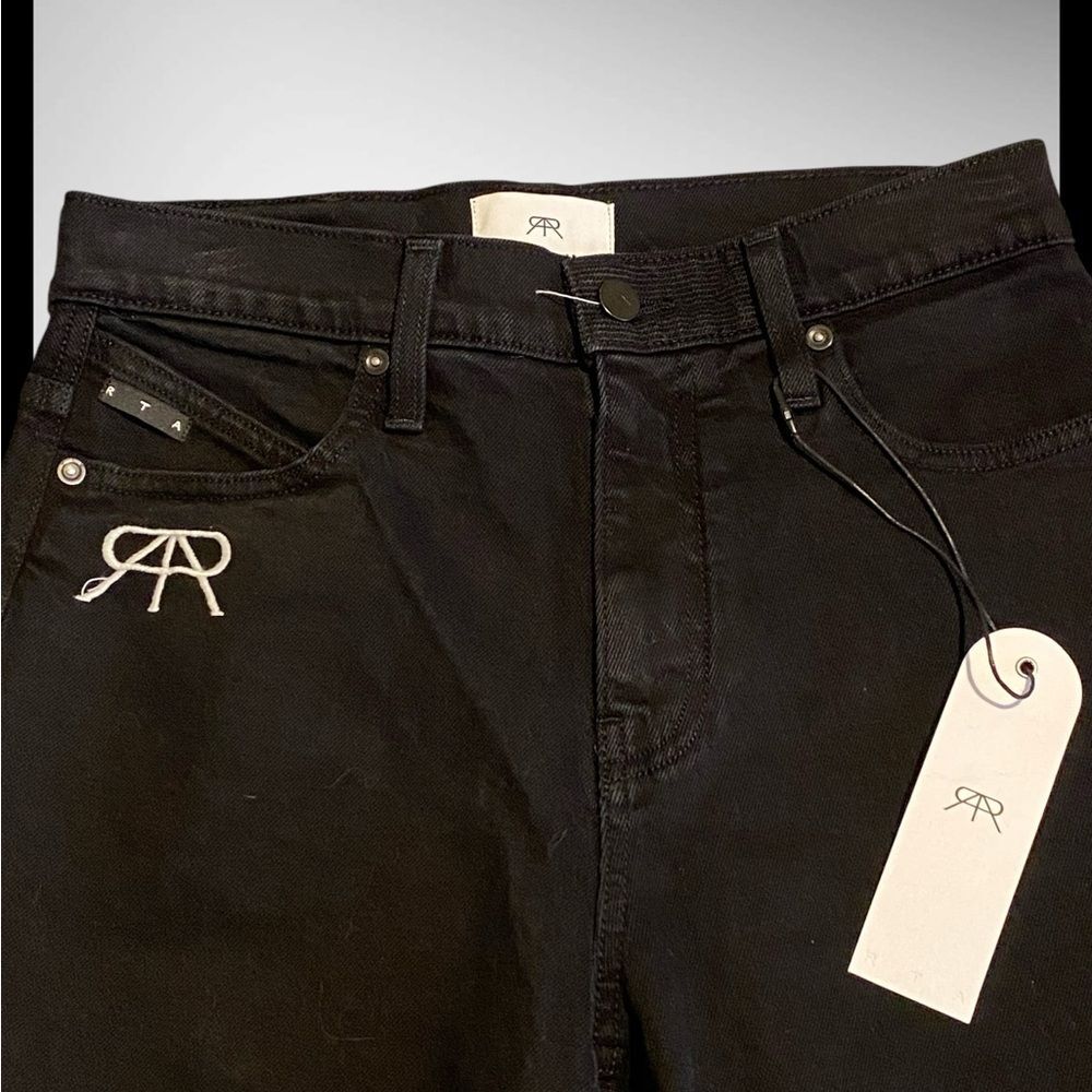 MEN’s RARE RTA Brand Graffiti slim black logo Jeans NWT size 28W x 32L $395 - Picture 6 of 11